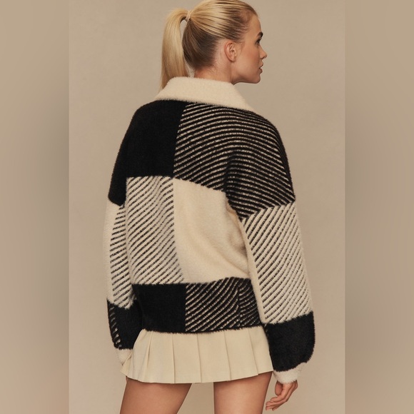 NVLT Eyelash Knit Bomber Coatigan - Picture 3 of 10